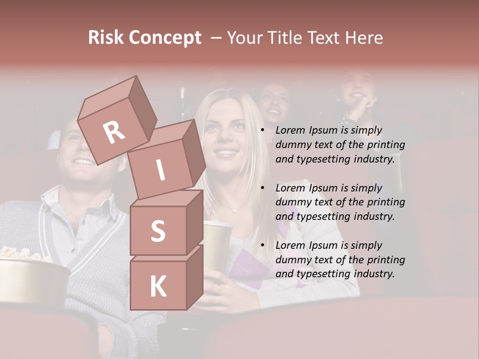 People Watching A Movie PowerPoint Template