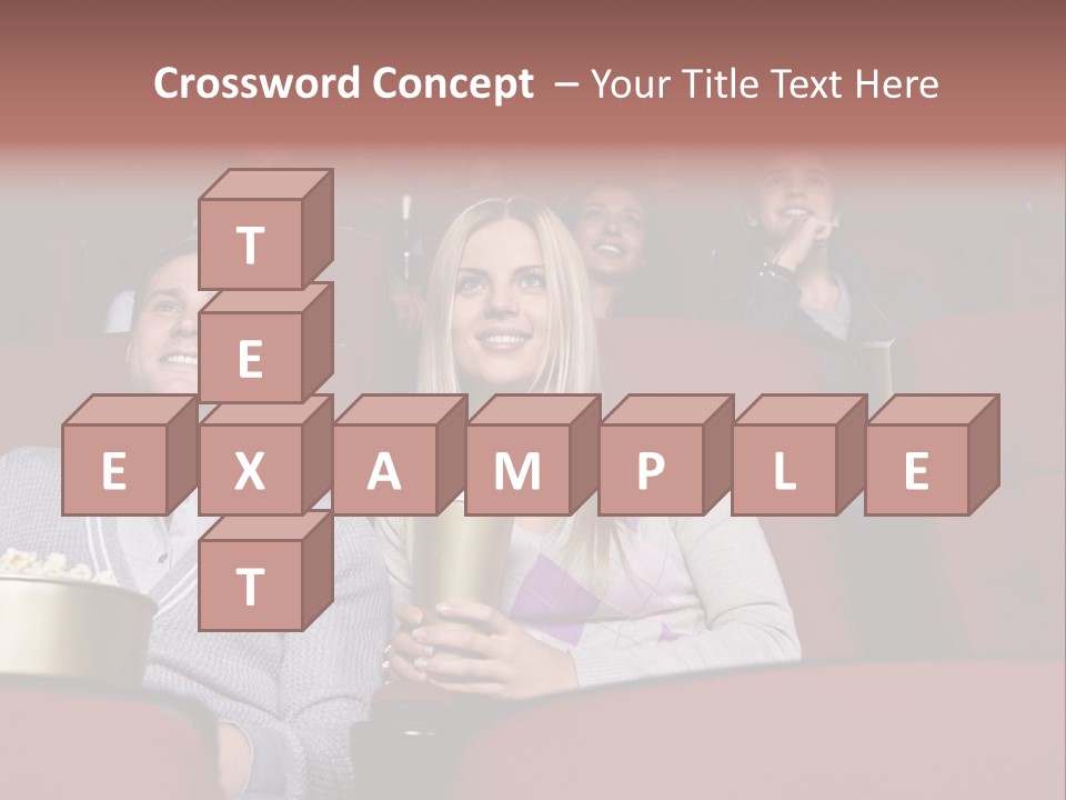 People Watching A Movie PowerPoint Template