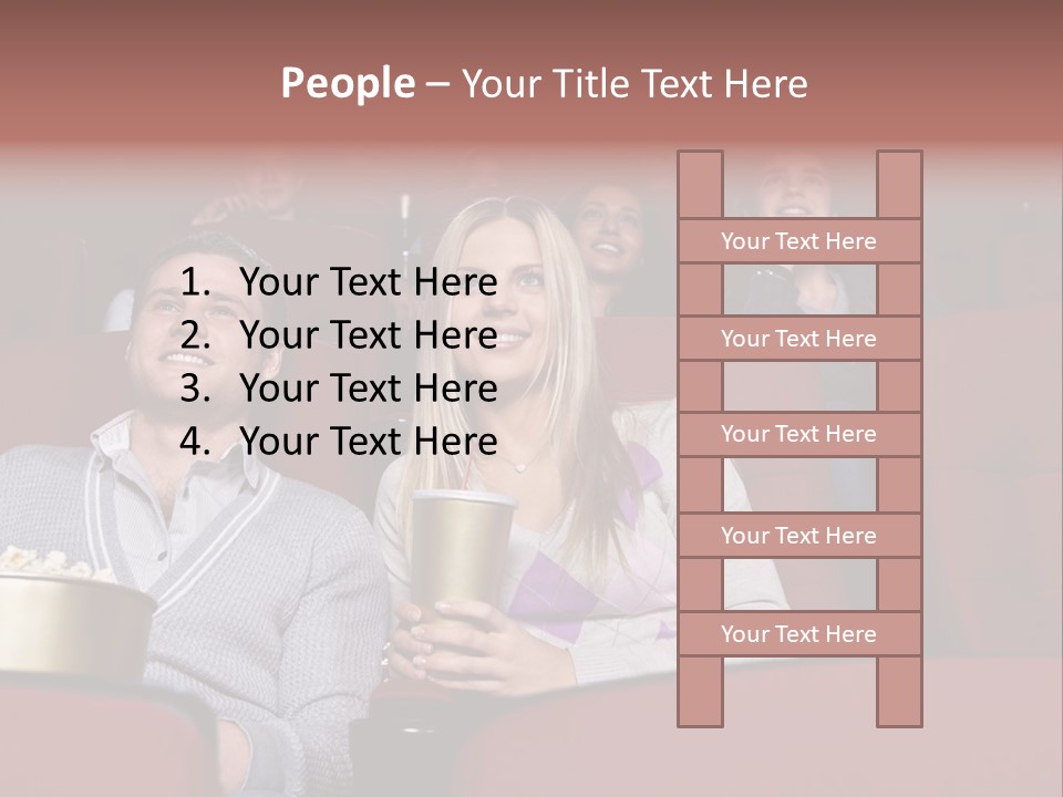 People Watching A Movie PowerPoint Template