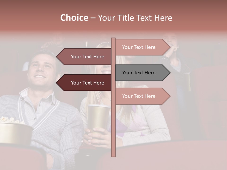 People Watching A Movie PowerPoint Template
