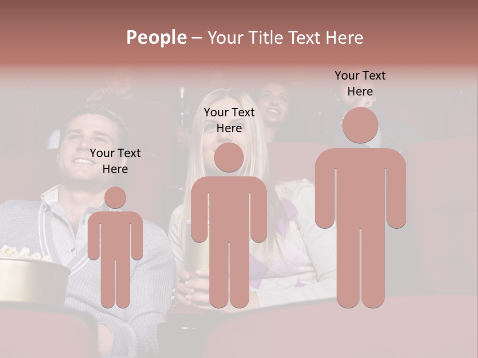 People Watching A Movie PowerPoint Template