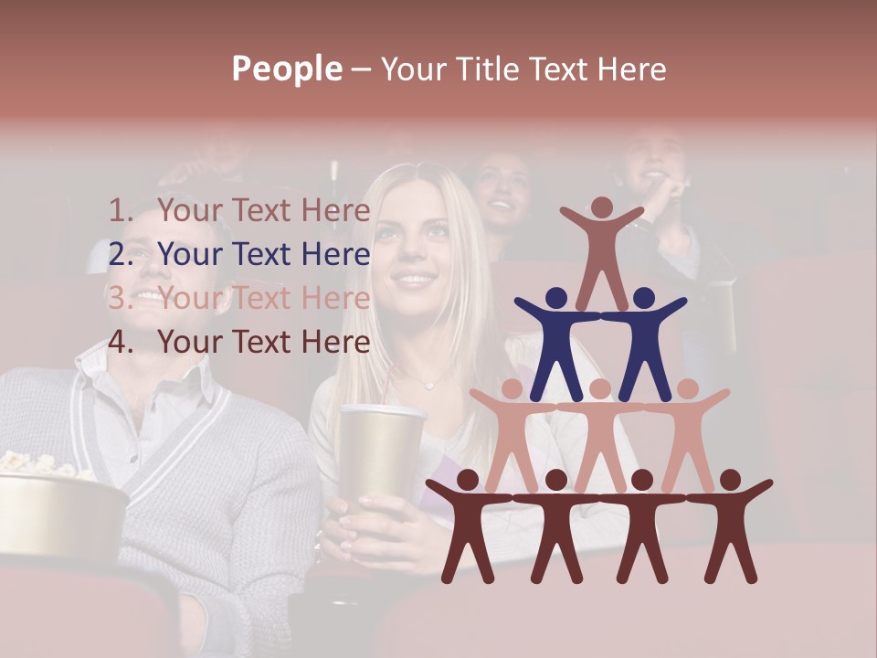 People Watching A Movie PowerPoint Template