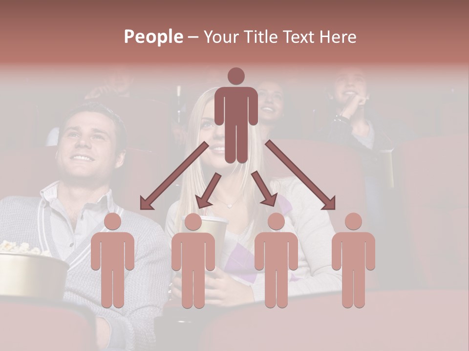People Watching A Movie PowerPoint Template
