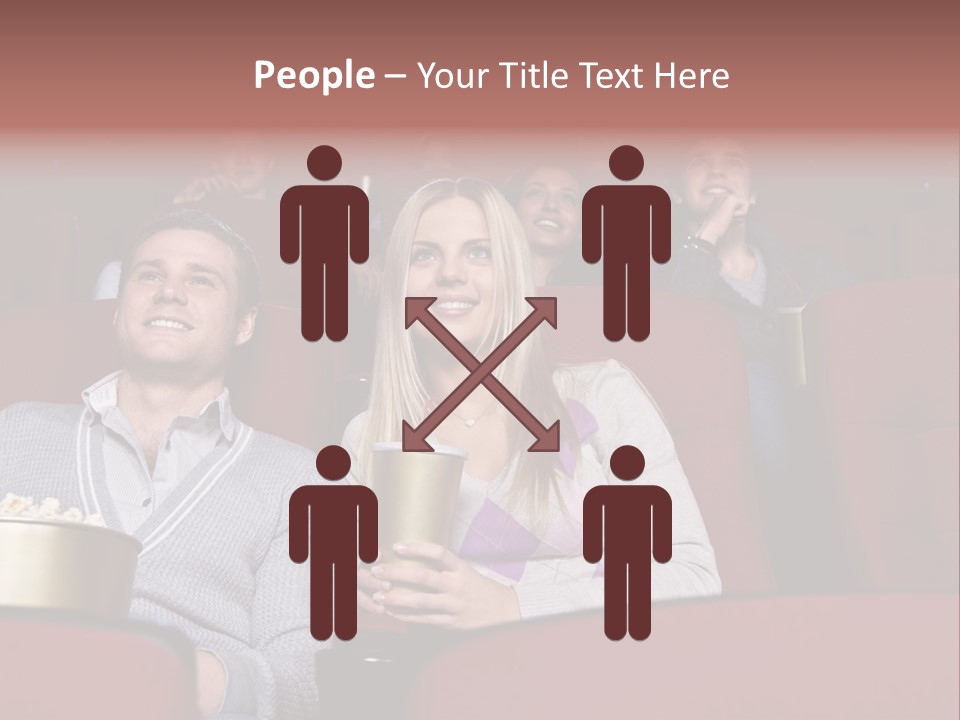 People Watching A Movie PowerPoint Template