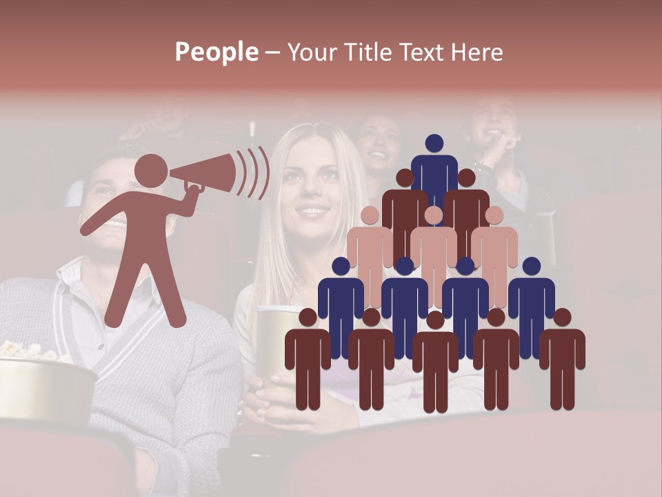 People Watching A Movie PowerPoint Template