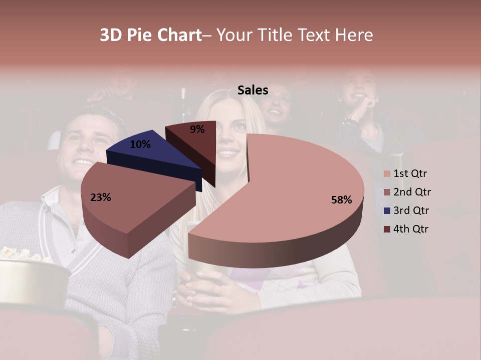 People Watching A Movie PowerPoint Template