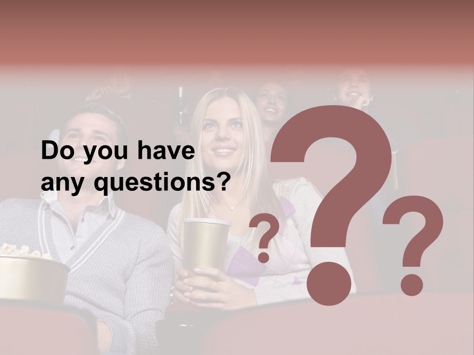People Watching A Movie PowerPoint Template