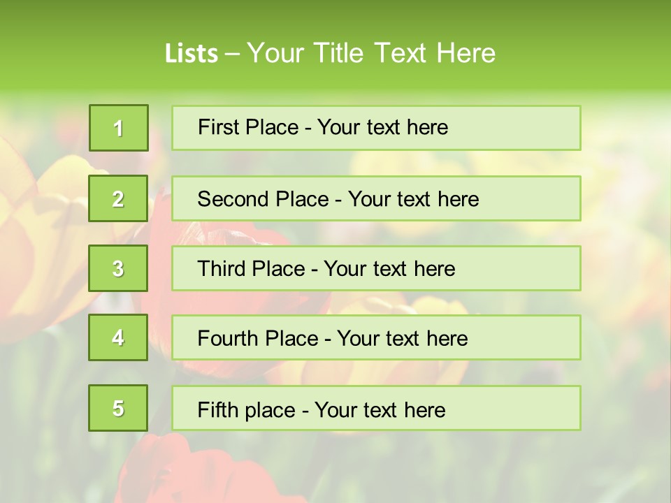 Flowers Tulips PowerPoint Template
