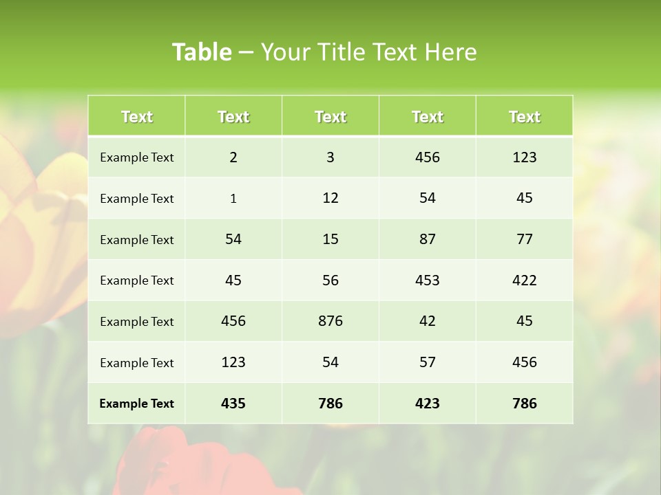 Flowers Tulips PowerPoint Template
