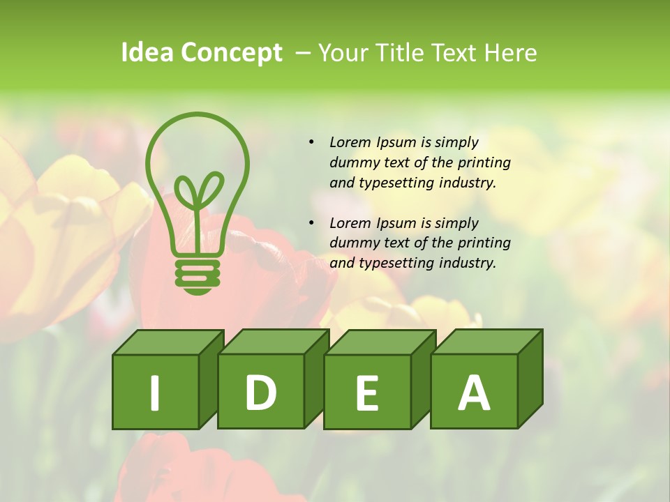 Flowers Tulips PowerPoint Template