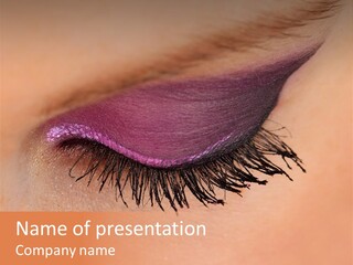 Long Eyelashes PowerPoint Template
