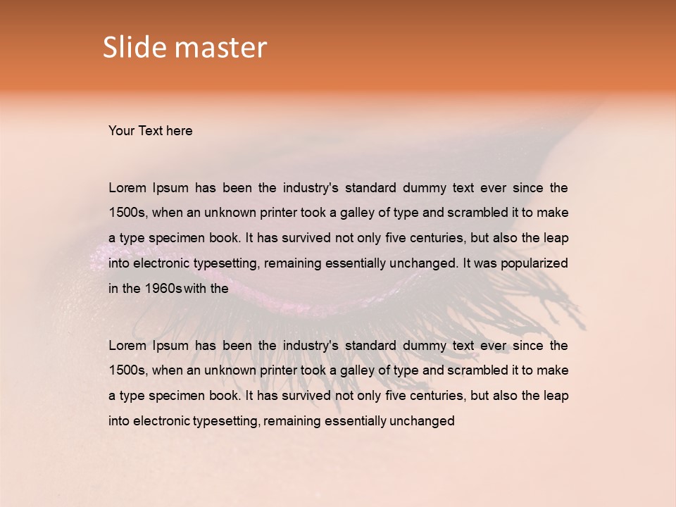 Long Eyelashes PowerPoint Template