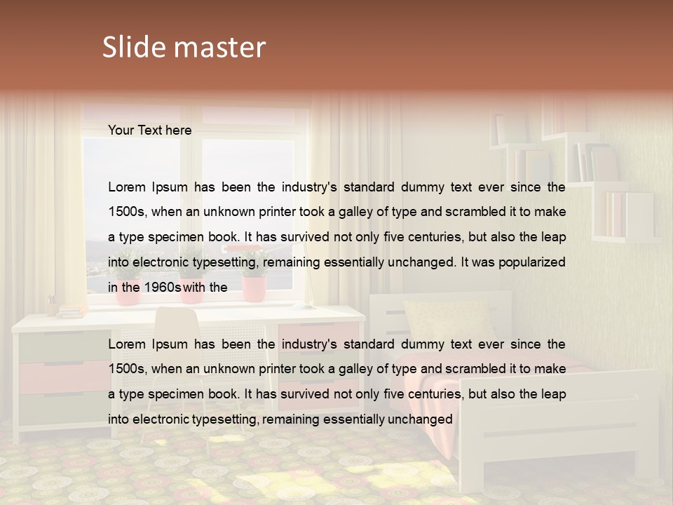 Color Combination For Bedroom Paint PowerPoint Template