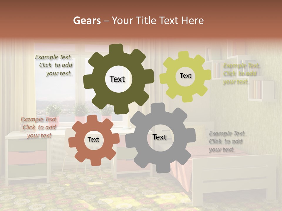 Color Combination For Bedroom Paint PowerPoint Template