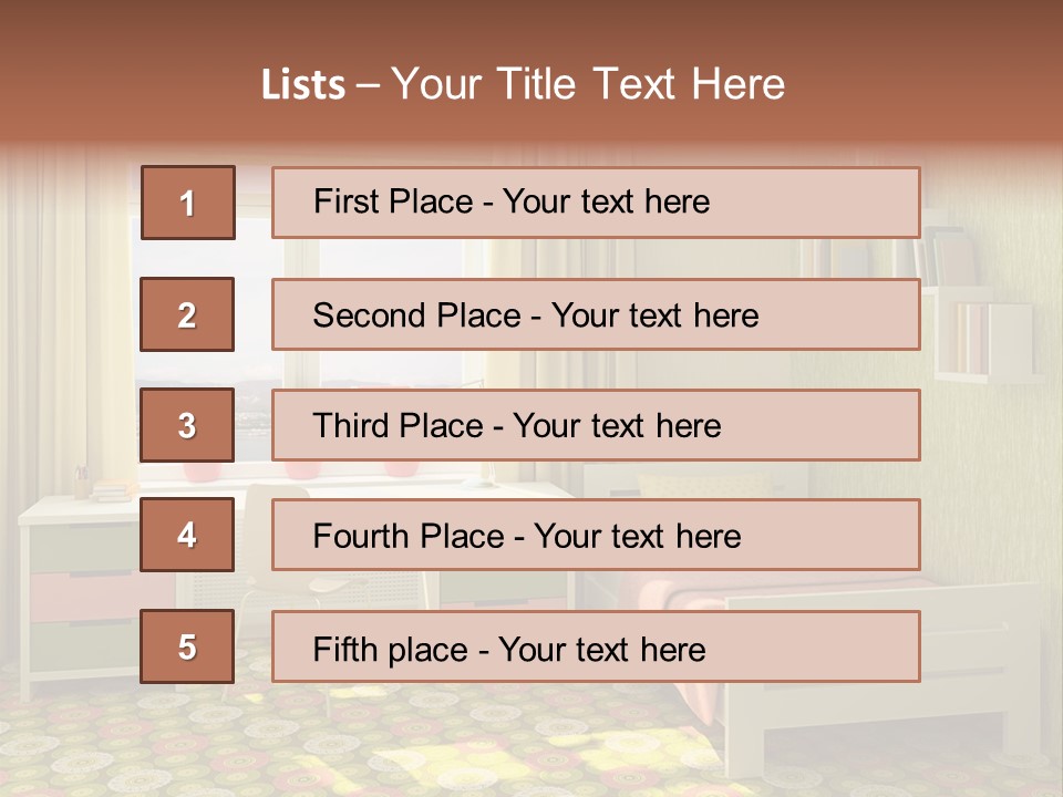 Color Combination For Bedroom Paint PowerPoint Template