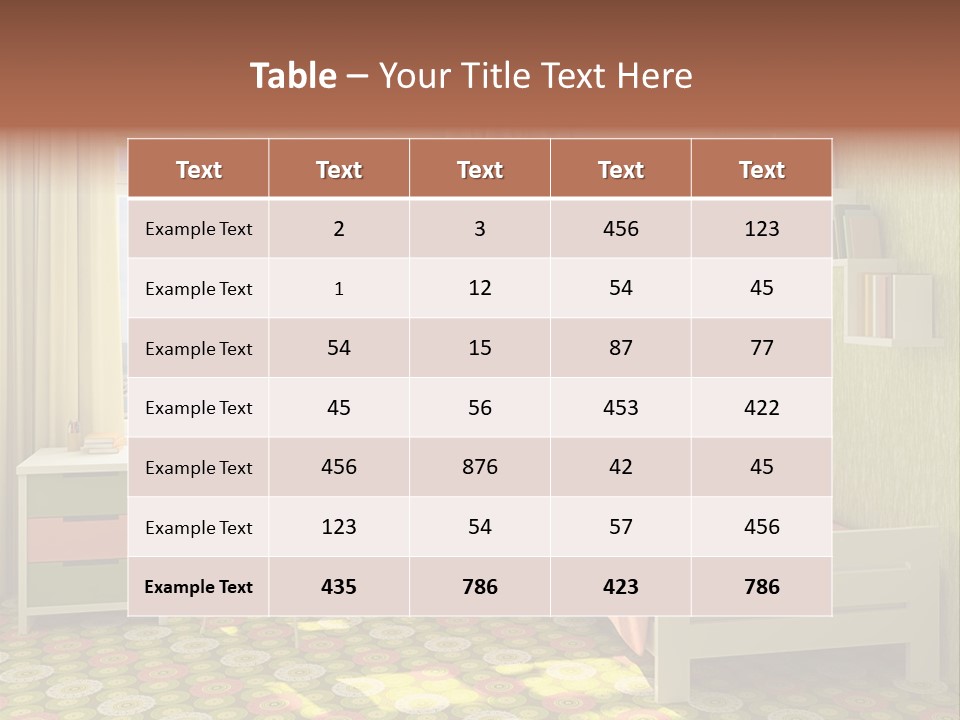 Color Combination For Bedroom Paint PowerPoint Template