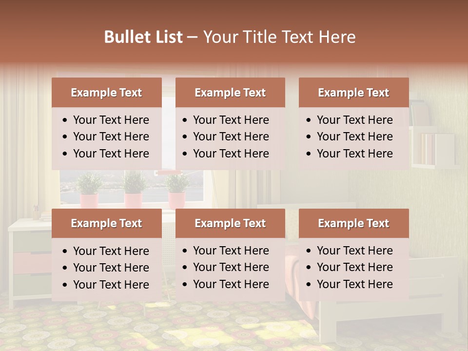 Color Combination For Bedroom Paint PowerPoint Template