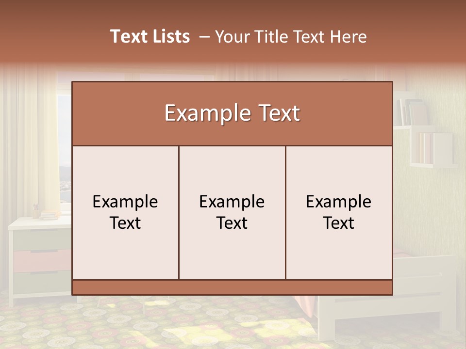 Color Combination For Bedroom Paint PowerPoint Template