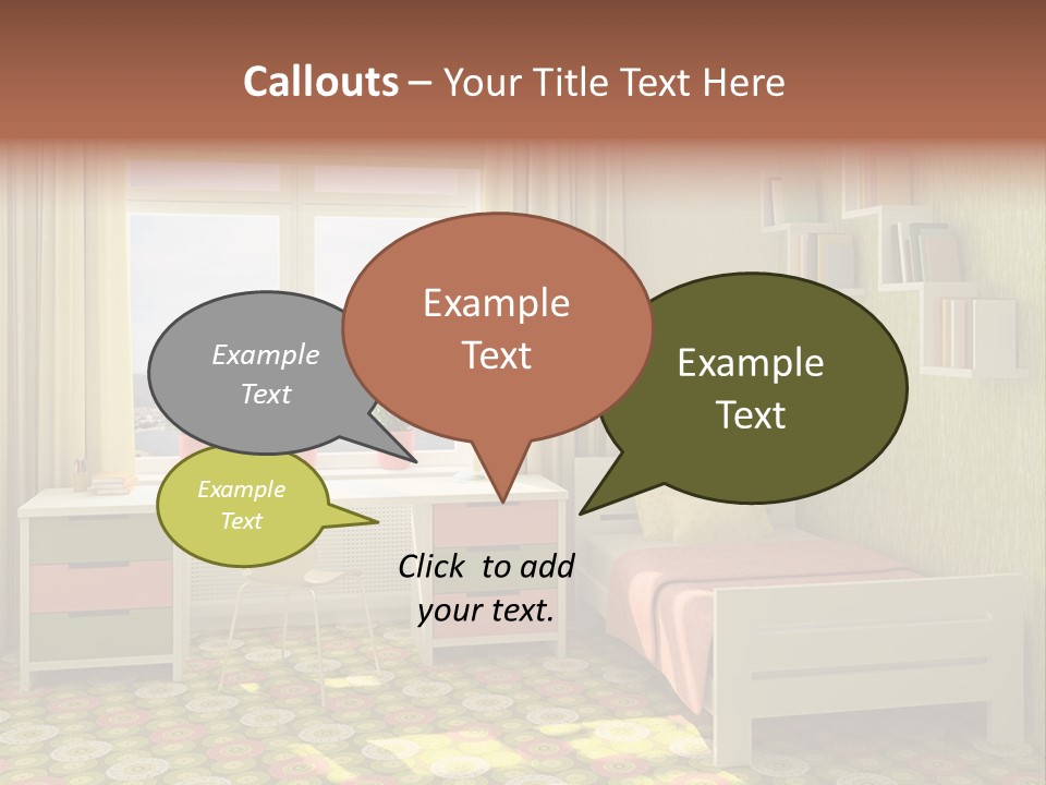 Color Combination For Bedroom Paint PowerPoint Template