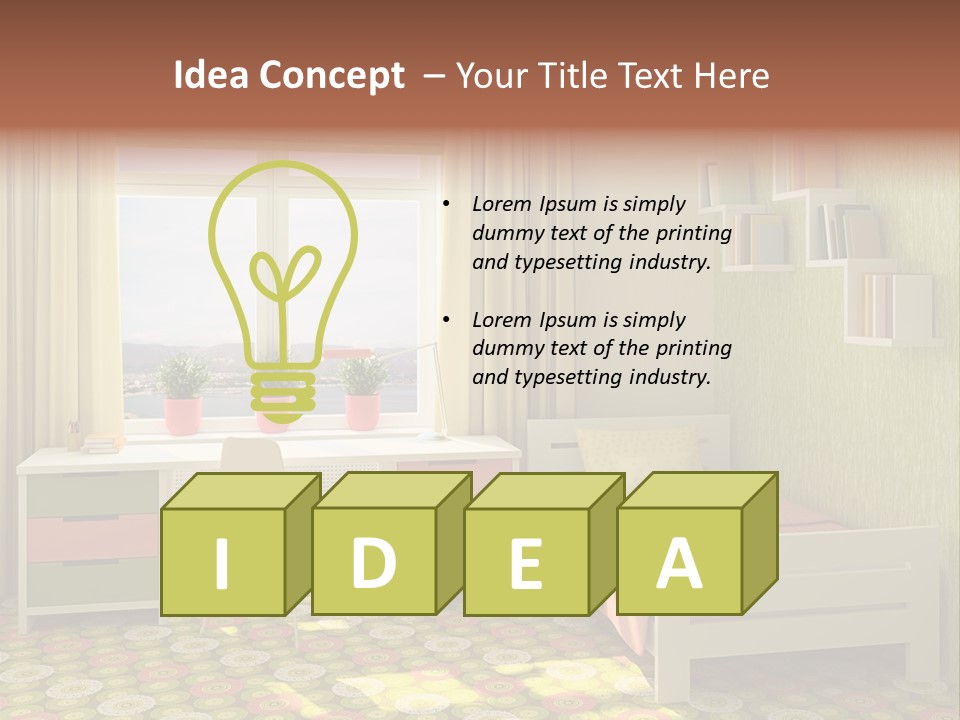 Color Combination For Bedroom Paint PowerPoint Template