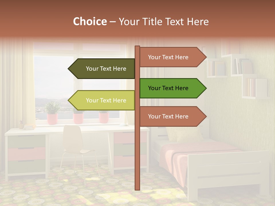 Color Combination For Bedroom Paint PowerPoint Template