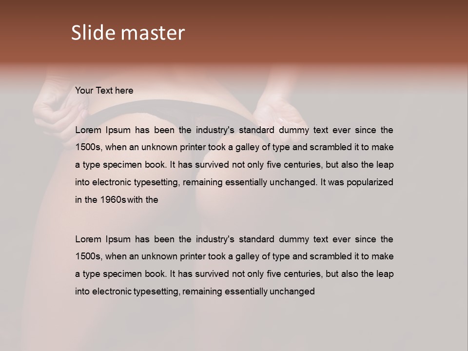 Waist Lady Hips PowerPoint Template