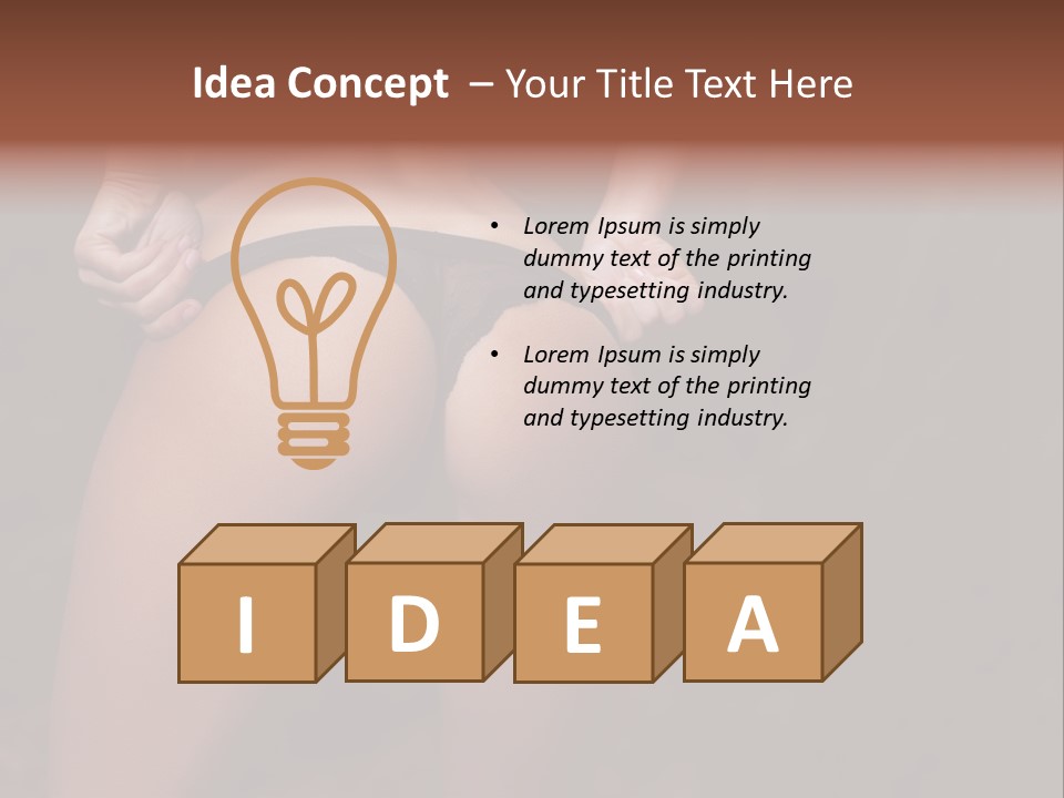 Waist Lady Hips PowerPoint Template