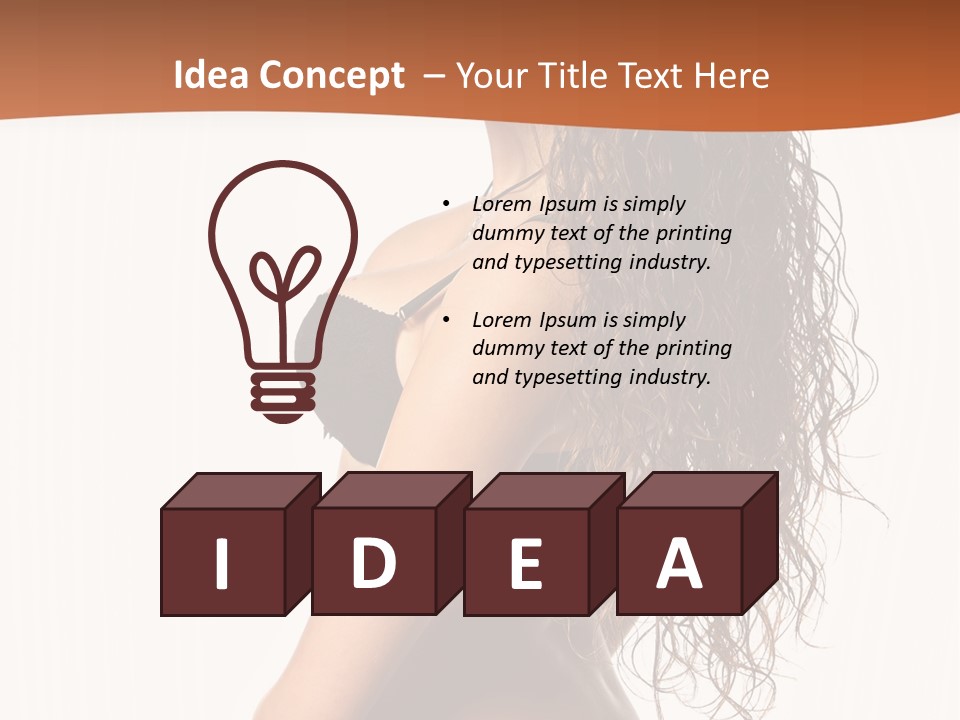 Sensual Makeup Underwear PowerPoint Template