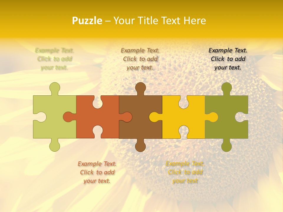 Sunflower Ladybug PowerPoint Template