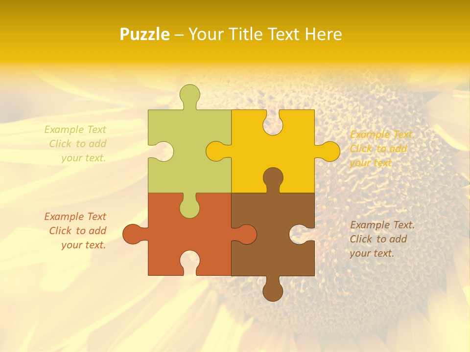 Sunflower Ladybug PowerPoint Template