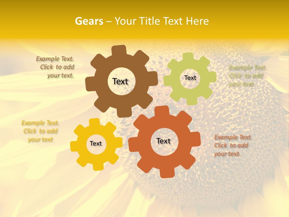 Sunflower Ladybug PowerPoint Template