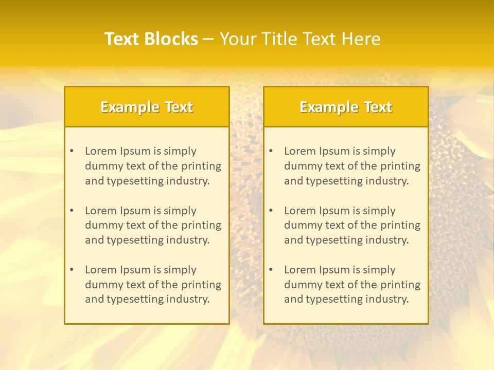 Sunflower Ladybug PowerPoint Template