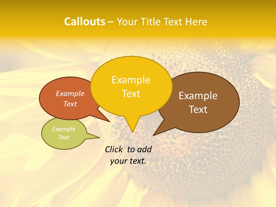 Sunflower Ladybug PowerPoint Template