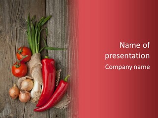 Salad Decoration Red PowerPoint Template