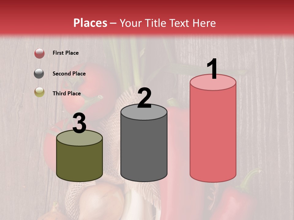 Salad Decoration Red PowerPoint Template