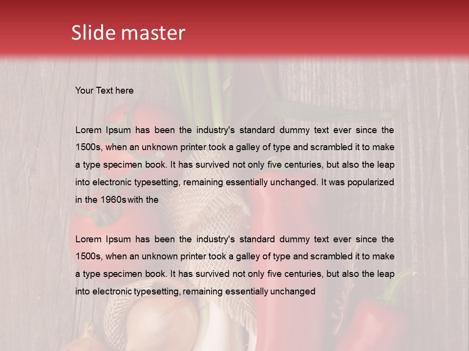 Salad Decoration Red PowerPoint Template
