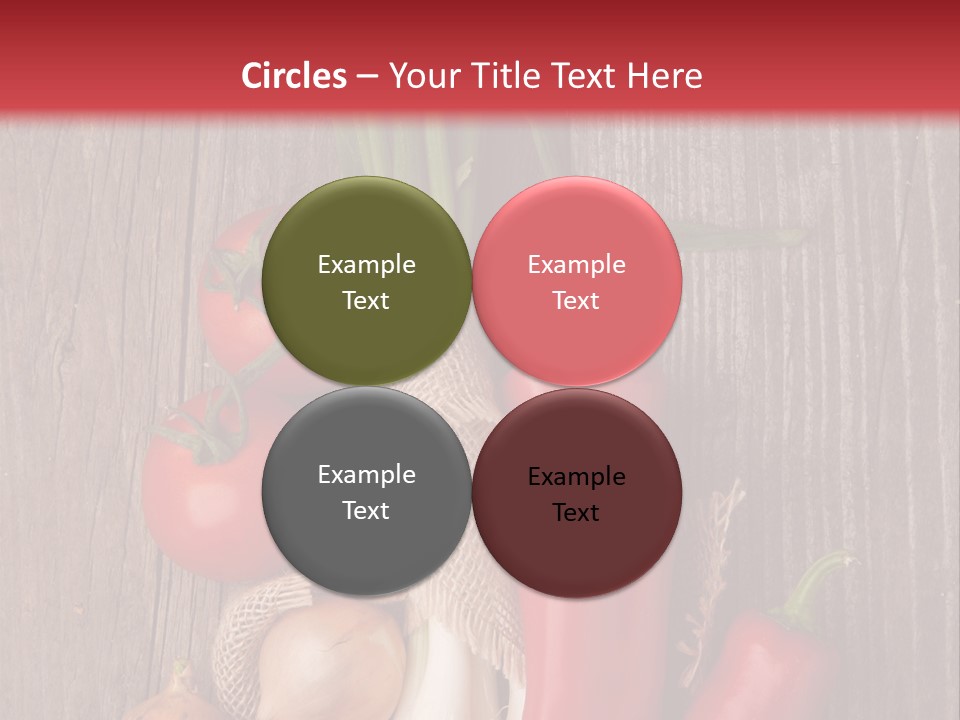Salad Decoration Red PowerPoint Template