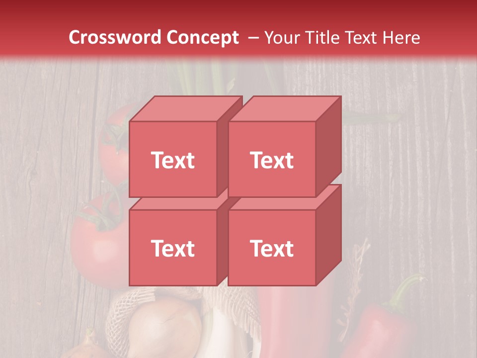 Salad Decoration Red PowerPoint Template