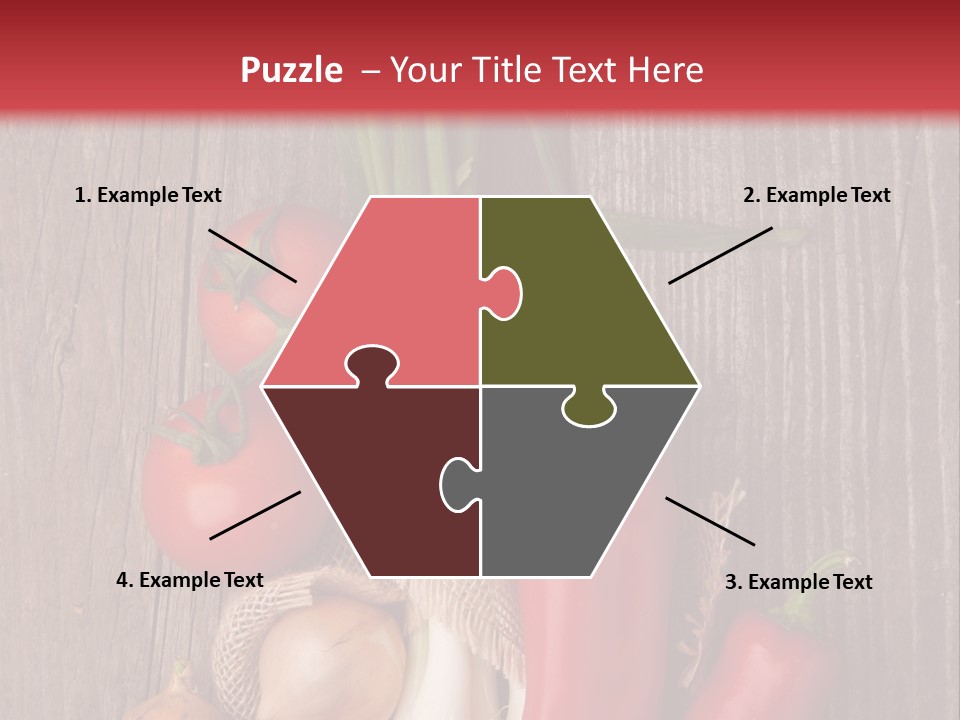 Salad Decoration Red PowerPoint Template