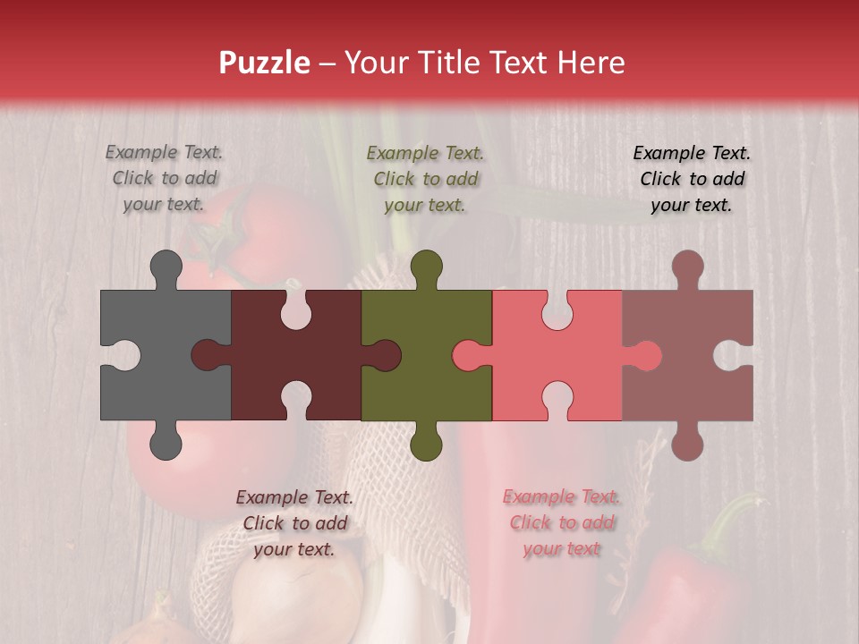 Salad Decoration Red PowerPoint Template