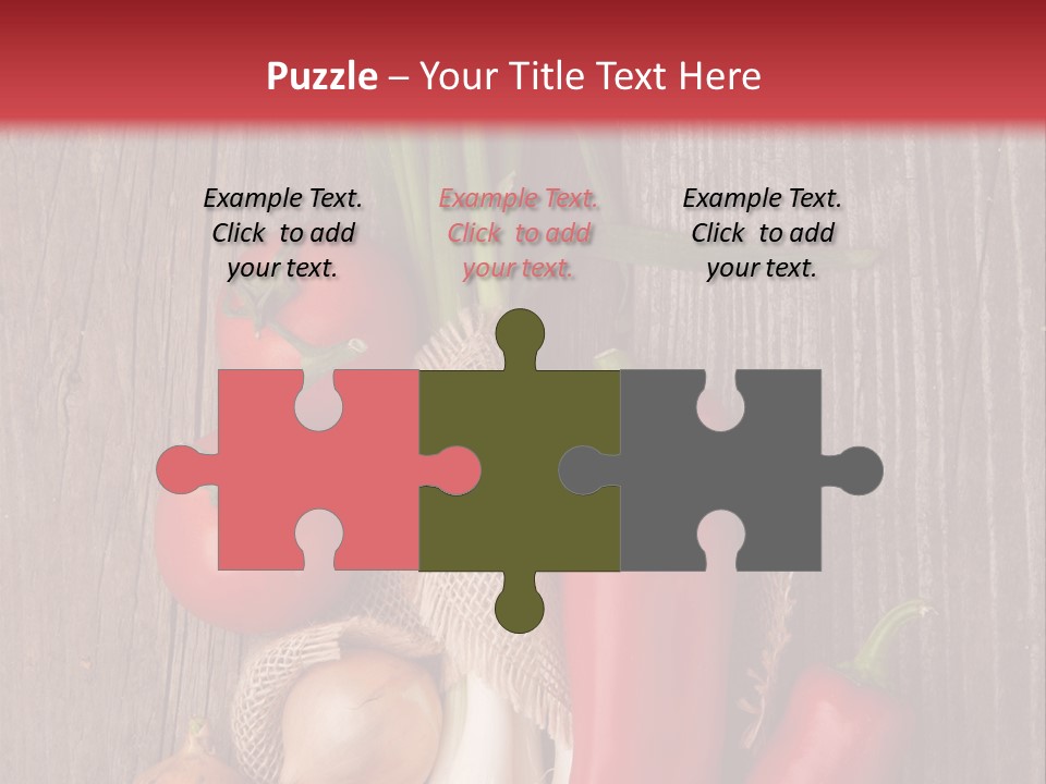 Salad Decoration Red PowerPoint Template