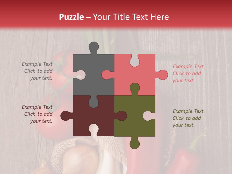 Salad Decoration Red PowerPoint Template