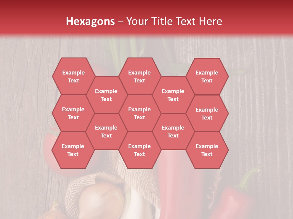 Salad Decoration Red PowerPoint Template