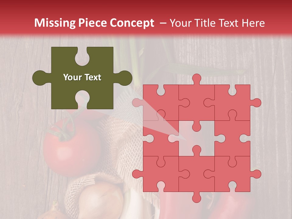 Salad Decoration Red PowerPoint Template