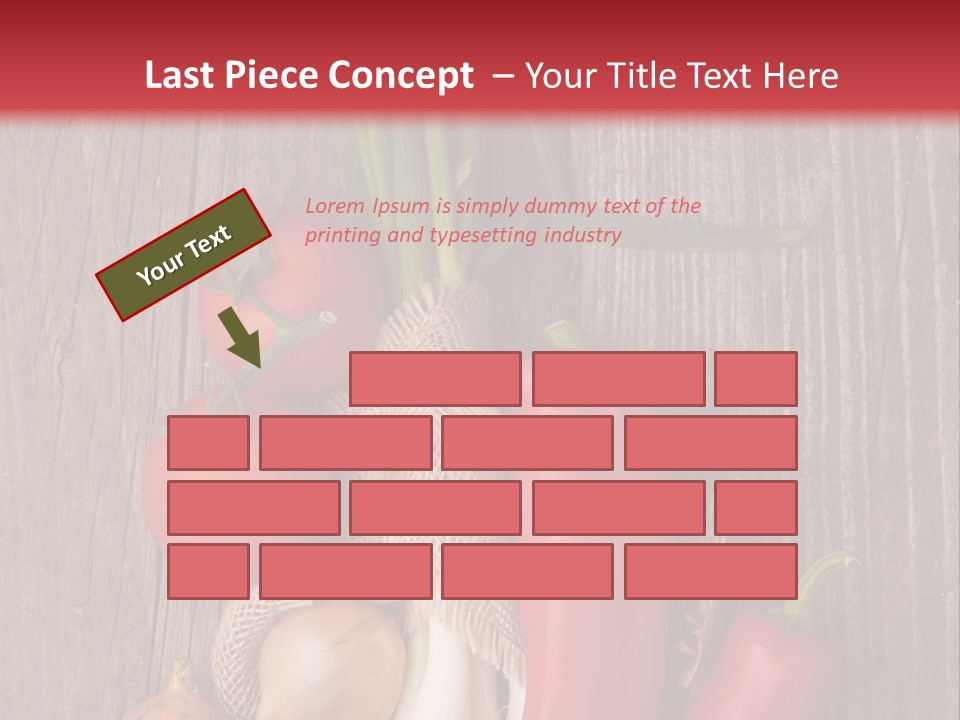 Salad Decoration Red PowerPoint Template
