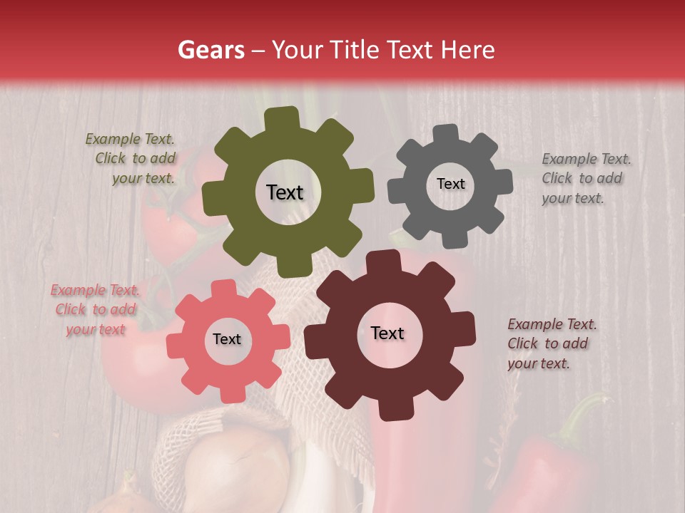 Salad Decoration Red PowerPoint Template