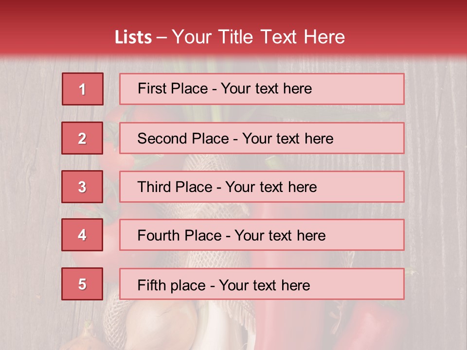 Salad Decoration Red PowerPoint Template