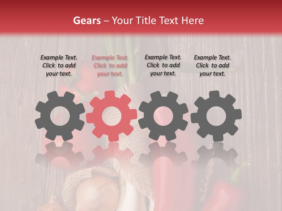 Salad Decoration Red PowerPoint Template