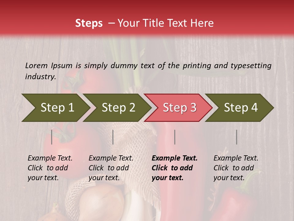 Salad Decoration Red PowerPoint Template