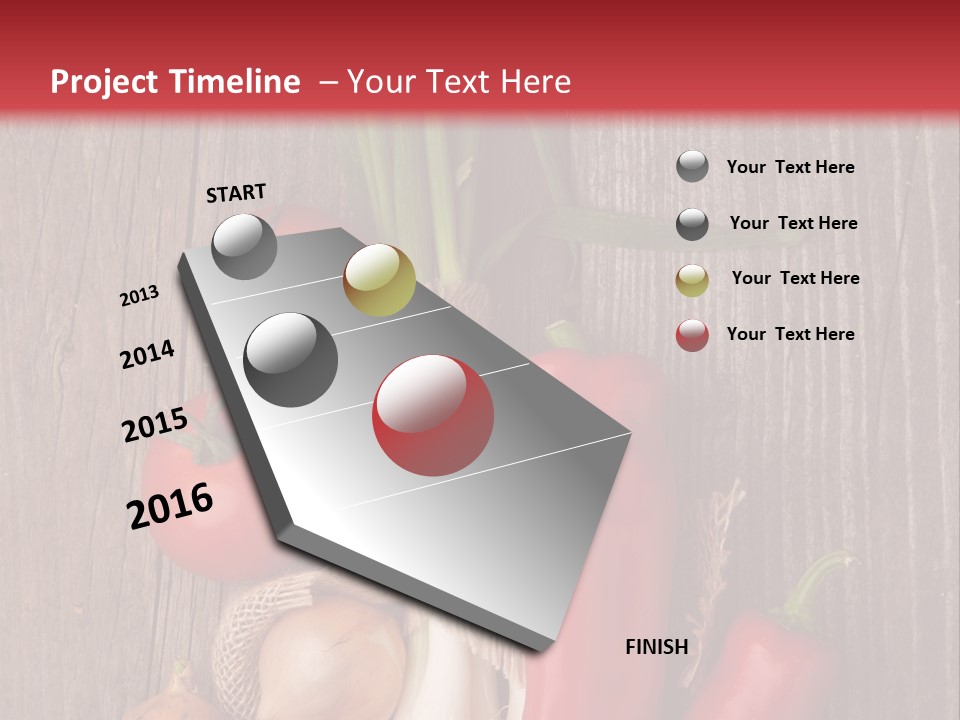 Salad Decoration Red PowerPoint Template